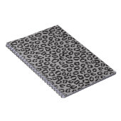 Schwarze Nettospitze mit Leopardmuster auf Weiß Notizblock (Rechte Seite)