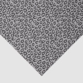 Schwarze Nettospitze mit Leopardmuster auf Weiß Seidenpapier (Ausschnitt)