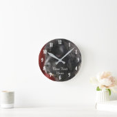 Schwarze Neufundland-Hundegesicht Personalisiert Runde Wanduhr (Zuhause)