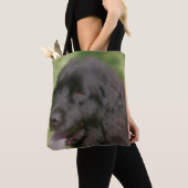 Schwarze Neufundland-Hundekunst Tasche (Von Nahem)