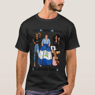 Schwarze Nicaraguanische beste Freundin mit Afro S T-Shirt