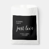 Schwarze Nichts Fancy Nur Liebe Hochzeit Geschenktütchen (Vorderseite)