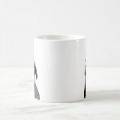 Schwarze niedliche Mops-Tasse Kaffeetasse (Mittel)
