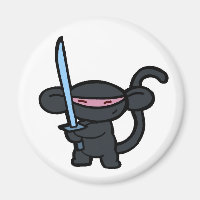 Schwarze Ninja mit Schwert - keine Worte