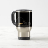 SCHWARZE NINJA REISEND-TASSE REISEBECHER (Vorderseite Links)
