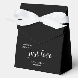 Schwarze Nothing Fancy Just Love Hochzeit Geschenkschachtel