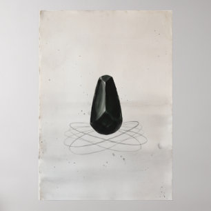 Schwarze Obsidian-Erdungsenergie-Spiritual-Wandkun Poster