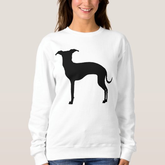 Schwarze (oder Ihre Farbe) italienische Greyhound- Sweatshirt (Vorderseite)