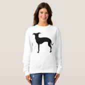 Schwarze (oder Ihre Farbe) italienische Greyhound- Sweatshirt (Vorne ganz)