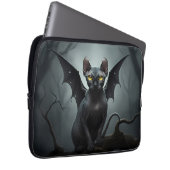 Schwarze Ohren Haarlose Elf Sphynx Cat Bat Wing Laptopschutzhülle (Vorne Rechts)