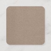 Schwarze Ohrkarte Quadratische Visitenkarte (Rückseite)