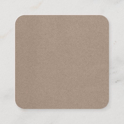 Schwarze Ohrkarte Quadratische Visitenkarte (Rückseite)