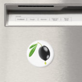 Schwarze Oliven mit Öltropfen Magnet (In Situ (Geschirrspüler))