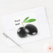Schwarze Oliven Quadratischer Aufkleber (Umschlag)