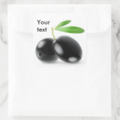 Schwarze Oliven Quadratischer Aufkleber (Tasche)