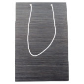 Schwarze Ölplattform-Silhouette mit Metallblick Mittlere Geschenktüte (Vorderseite)