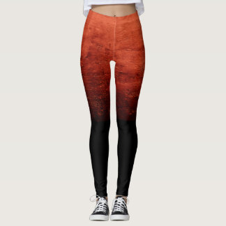 Schwarze Ombré-Struktur mit Orange Leggings