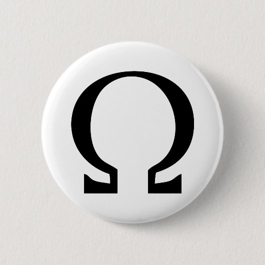 schwarze Omega-Ikone Button (Vorderseite)