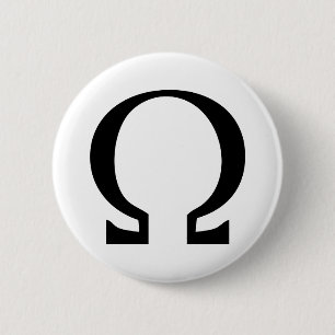 schwarze Omega-Ikone Button