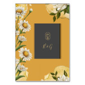 Schwarze Onyx Retro, weiße orange Margaret Table C Tischnummer (Rückseite)