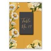 Schwarze Onyx Retro, weiße orange Margaret Table C Tischnummer (Vorderseite)