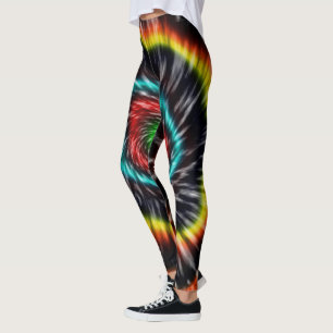 Schwarze Opal-Gefärbte Krawatte, Leggings