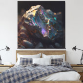 Schwarze Opal Ore Macro Leinwand (Insitu (Schlafzimmer))