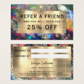 Schwarze Opal-Referenzkarte für Gold Glitzer (Vorne & Hinten)