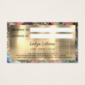 Schwarze Opal-Referenzkarte für Gold Glitzer (Rückseite)