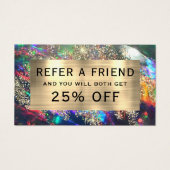 Schwarze Opal-Referenzkarte für Gold Glitzer (Vorderseite)