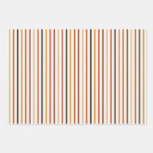 SCHWARZE ORANGE BROWN-TAN-FALL-STREIFEN GESCHENKPAPIER SET (Vorderseite 3)