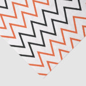 Schwarze Orange Chevron-Zickzack Seidenpapier (Detail)