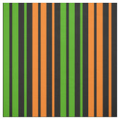 Schwarze Orange Grüne Vertikale Streifen Design Stoff (Muster)