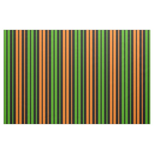 Schwarze Orange Grüne Vertikale Streifen Design Stoff (Fat Quarter (45,7 x 55,9 cm))