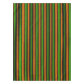 Schwarze Orange Grüne Vertikale Streifen Design Tischdecke (Vorderseite)