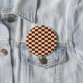 SCHWARZE ORANGE KARO STRICK Runder Button Button (Beispiel)