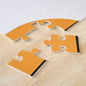 Schwarze Orange Retro-Mod-Geometrie Puzzle (Seite)