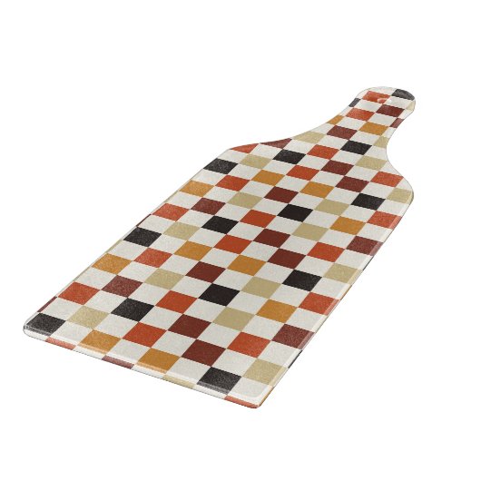 SCHWARZE ORANGE ROTE BROWLE FALL CUBES SCHNEIDEBRETT (Ecke)