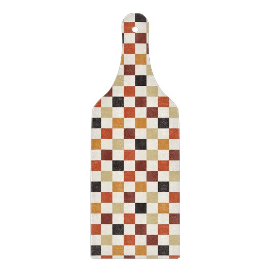 SCHWARZE ORANGE ROTE BROWLE FALL CUBES SCHNEIDEBRETT (Vorderseite)