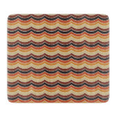 SCHWARZE ORANGE ROTE BROWN FALL WAVES SCHNEIDEBRETT (Vorderseite)