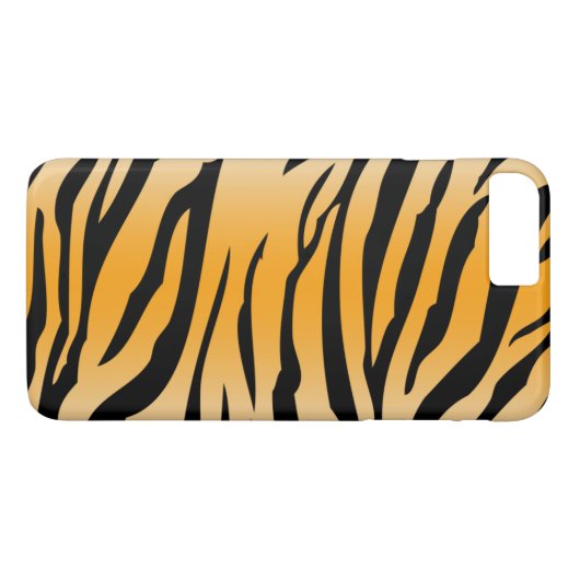 Schwarze orange Tiger-Streifen Case-Mate iPhone Hülle (Rückseite (Horizontal))