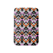 Schwarze, orange und rosa Hand gezeichnetes Badematte (Vorderseite Vertikal)