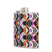 Schwarze, orange und rosa Hand gezeichnetes Flachmann (Links)