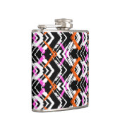 Schwarze, orange und rosa Hand gezeichnetes Flachmann (Rechts)