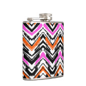 Schwarze, orange und rosa Hand gezeichnetes Flachmann (Rechts)