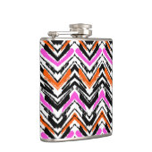 Schwarze, orange und rosa Hand gezeichnetes Flachmann (Rechts)