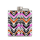 Schwarze, orange und rosa Hand gezeichnetes Flachmann (Rückseite)