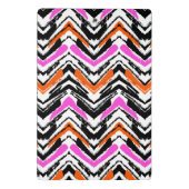 Schwarze, orange und rosa Hand gezeichnetes Mini Klemmbrett (Rückseite)