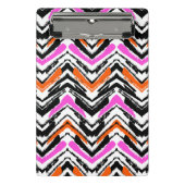 Schwarze, orange und rosa Hand gezeichnetes Mini Klemmbrett (Vorderseite)