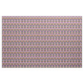 Schwarze, orange und rosa Hand gezeichnetes Stoff (Yard (91,4 cm))